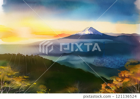 First sunrise of the year on Mount Fuji (New Year's image) First sunrise of the year on Mount Fuji (New Year's image) 121136524