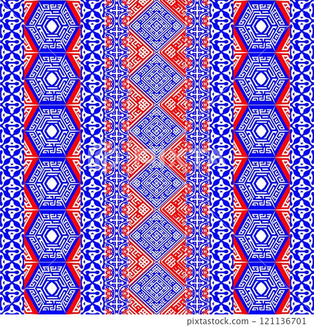 abstract background with flowers seamless pattern with elements pattern 121136701