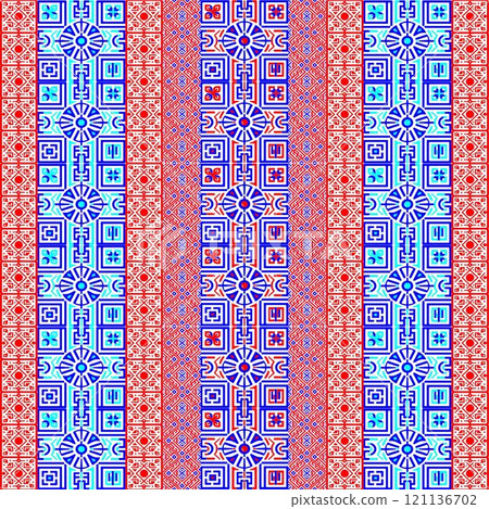 abstract background with flowers seamless pattern with elements pattern 121136702