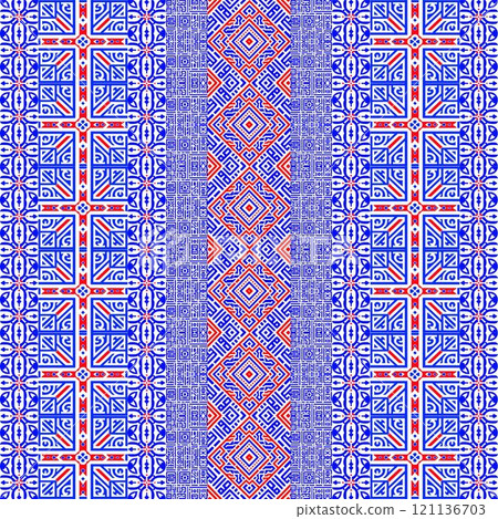 abstract background with flowers seamless pattern with elements pattern 121136703