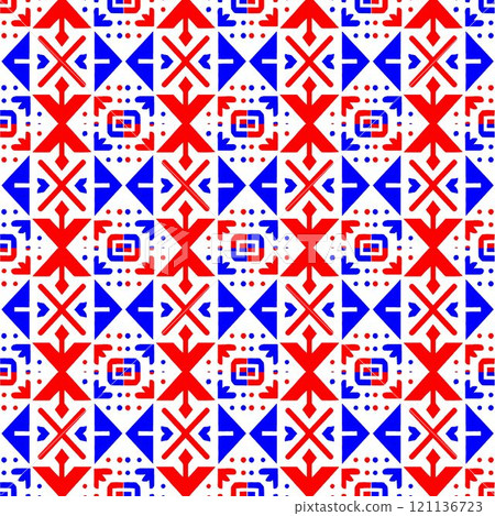 abstract background with flowers seamless pattern with elements pattern 121136723