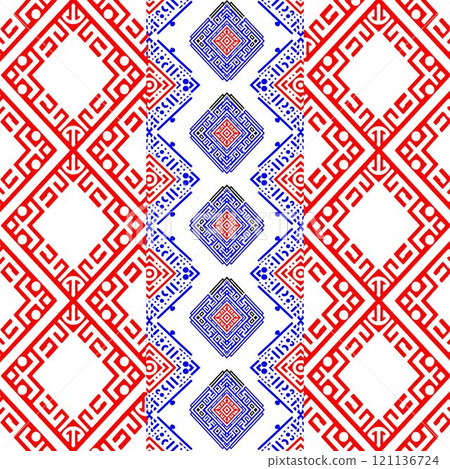 abstract background with flowers seamless pattern with elements pattern 121136724