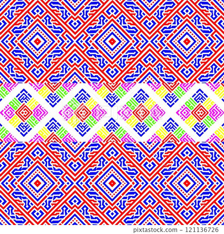 abstract background with flowers seamless pattern with elements pattern 121136726