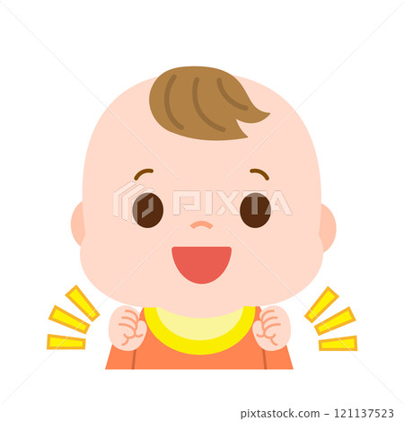 Smiling baby illustration 121137523
