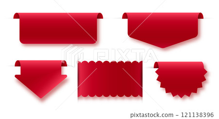 Label templates set. Best choice red ribbon banners. New product sale price tag. Clearance retail note template. Promotional premium quality header sticker. Special offer message design element Label templates set. Best choice red ribbon banners. New product sale price tag. Clearance retail note template. Promotional premium quality header sticker. Special offer message design element 121138396