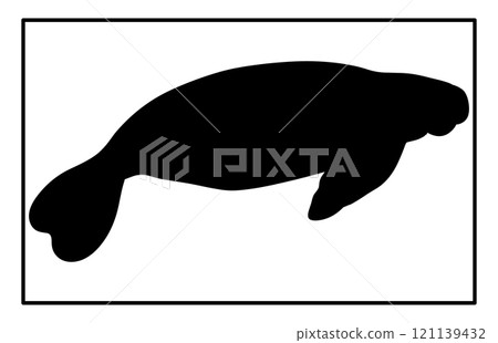 Manatee Silhouette ,Animal Icons, Sea life, Ocean Manatee Silhouette ,Animal Icons, Sea life, Ocean 121139432