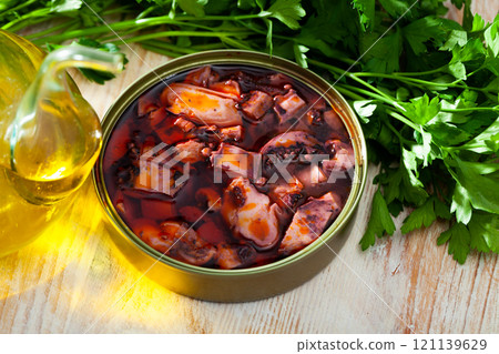 Giant squid tentacles in Galician sauce Giant squid tentacles in Galician sauce 121139629