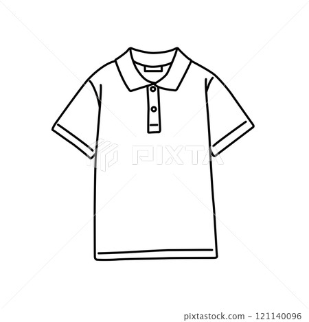 衣服時尚單色插畫 Polo 衫 衣服時尚單色插畫 Polo 衫 121140096