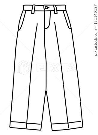 Clothes Fashion Monochrome Illustration Pants 121140157