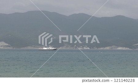 NOVOROSSIYSK, RUSSIA SEPTEMBER 2, 2024:Motor ship Vladimir Shapurko for boat trips at the pier in the city of Novorossiysk 121140228