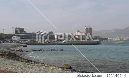 Novorossiysk, Russia 28 August 2024 Sunday morning walk through the streets, parks and the embankment of the city 121140244