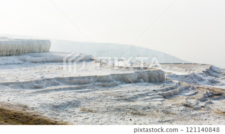 Travertine terraces at Pamukkale Travertine terraces at Pamukkale 121140848