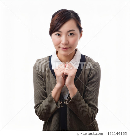 滿懷期待的年輕女子 121144165