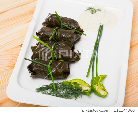 Sarma (stuffed grape leaves) Sarma (stuffed grape leaves) 121144366