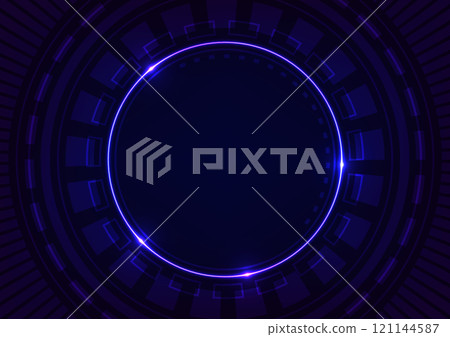 Circle Len dark blue line digital graphics background  121144587