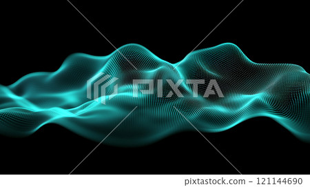 AI產生的影像：綠色波浪線 121144690