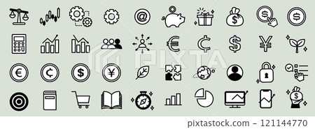 Financial icon set 121144770