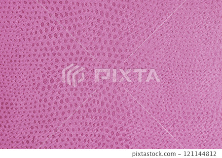 Cloth structure of jacquard pink fabric with abstract shabby spotted texture closeup, macro Cloth structure of jacquard pink fabric with abstract shabby spotted texture closeup, macro 121144812