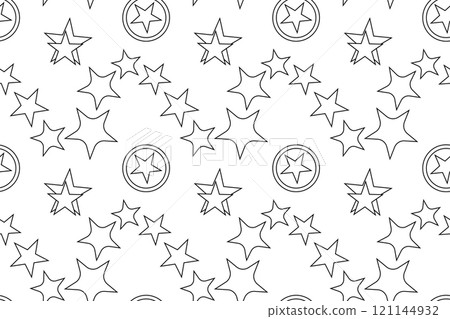 Star Pattern for Childrens Coloring 121144932