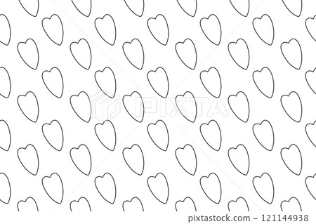 Black and White Seamless Heart Pattern for Coloring Black and White Seamless Heart Pattern for Coloring 121144938