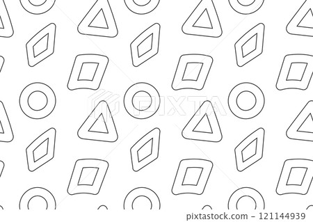 Geometric Shapes Seamless Coloring Pattern Geometric Shapes Seamless Coloring Pattern 121144939