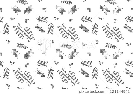 Seamless pattern with arrows and check marks for childrens coloring activities 121144941