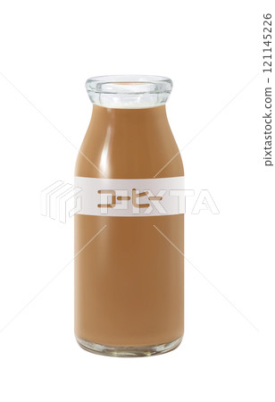 咖啡牛奶插畫現實瓶 咖啡牛奶插畫現實瓶 121145226