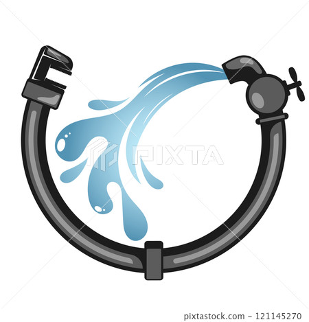 Water faucet with water splash and wrench 121145270