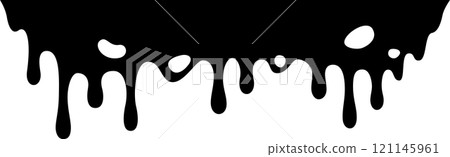 Black paint is dripping down a white background, creating an abstract and artistic visual effect with its irregular shapes and flowing movement Black paint is dripping down a white background, creating an abstract and artistic visual effect with its irregular shapes and flowing movement 121145961