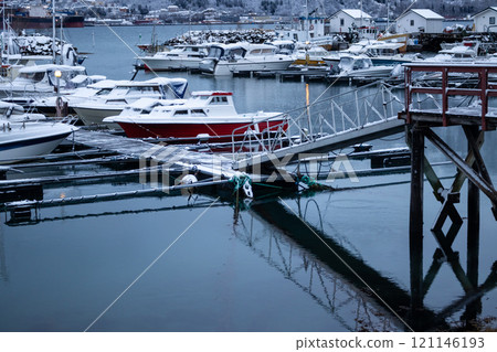 Yachts harbor in Narvik, Norway Yachts harbor in Narvik, Norway 121146193