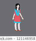 Girl Cartoon Illustration Design 121146958