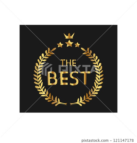 The Best award label Golden laurel The Best award label Golden laurel 121147178
