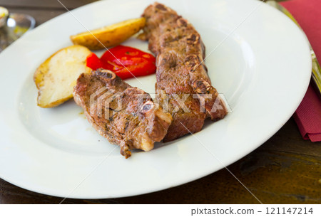 Delicious pork ribs barbecue 121147214