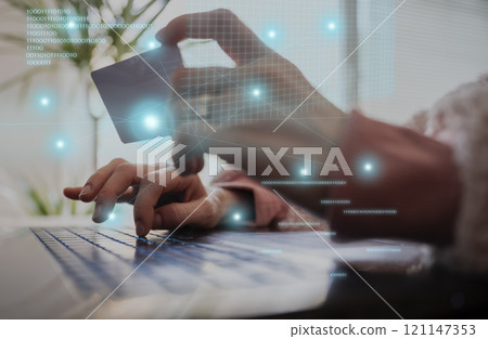 Conceptual image of online banking and shopping Conceptual image of online banking and shopping 121147353