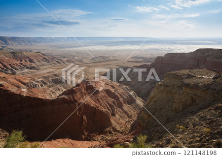 Mangystau region landscape, Kokesem area, Kazakhstan. Monument rock view Mangystau region landscape, Kokesem area, Kazakhstan. Monument rock view 121148198
