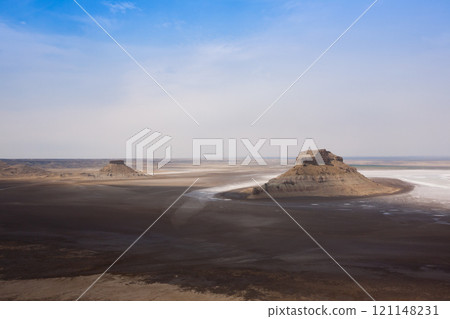 Mangystau region landscape, Karyn Zharyk depression, Kazakhstan 121148231
