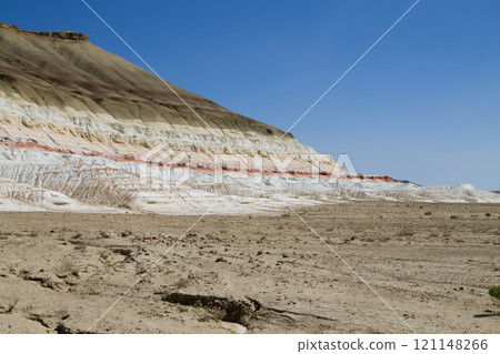 Baysary rock formation view, Mangystau region, Kazakhstan 121148266