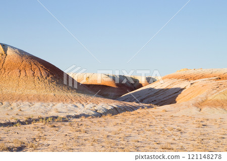 Mangystau desert landmark, Kyzylkup area. Mangystau desert landmark, Kyzylkup area. 121148278