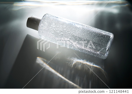 A bottle of cosmetic gel with a beautiful highlight. 121148441