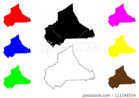 Wise County, Commonwealth of Virginia (U.S. county, United States of America, USA, U.S., US) map vector illustration, scribble sketch Wise map 121148504