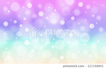 Rainbow bokeh gradient. Ethereal horizontal background for social media. Stock vector illustration in realistic style. 121148841