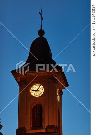 Old church tower in Europe Old church tower in Europe 121148854