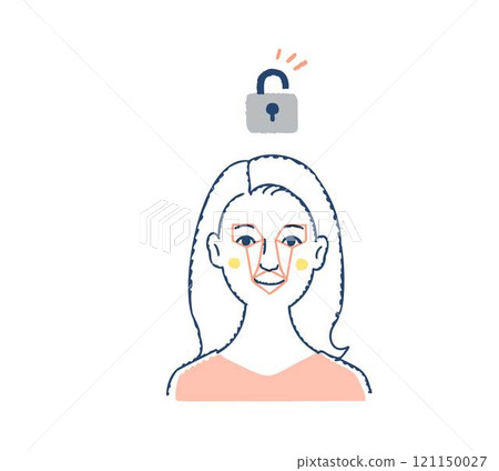 一位女士使用 Face ID/臉部識別 一位女士使用 Face ID/臉部識別 121150027