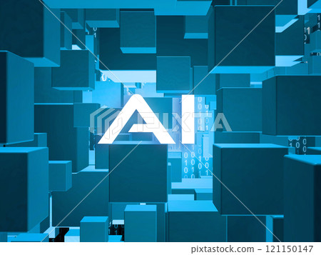 藍色網路數位背景影像 藍色網路數位背景影像 121150147