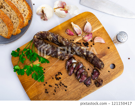 Popular Spanish sausage cured pork Popular Spanish sausage cured pork 121150417