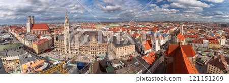 Panoramic View of Old Town Munich, Germany Panoramic View of Old Town Munich, Germany 121151209