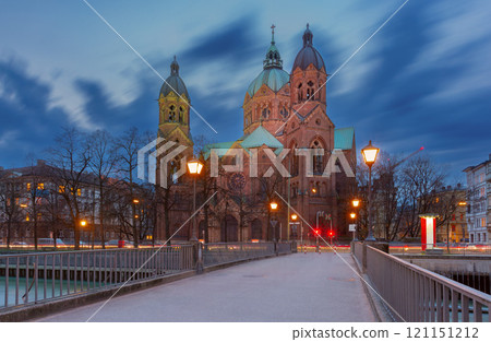 St. Luke's Church at Night, Munich, Germany St. Luke's Church at Night, Munich, Germany 121151212
