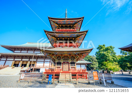 Autumn at Naritasan Shinshoji Temple, Three-story Pagoda, Narita City, Chiba Prefecture Autumn at Naritasan Shinshoji Temple, Three-story Pagoda, Narita City, Chiba Prefecture 121151655