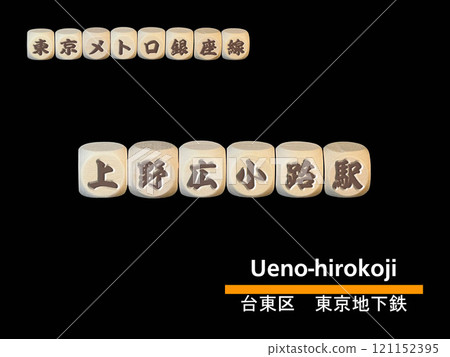 Cut-out letter block: Ueno-Hirokoji Station Cut-out letter block: Ueno-Hirokoji Station 121152395
