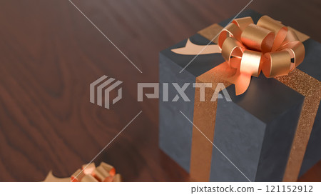 The Black gift box for celebration or holiday concept  3d rendering. 121152912